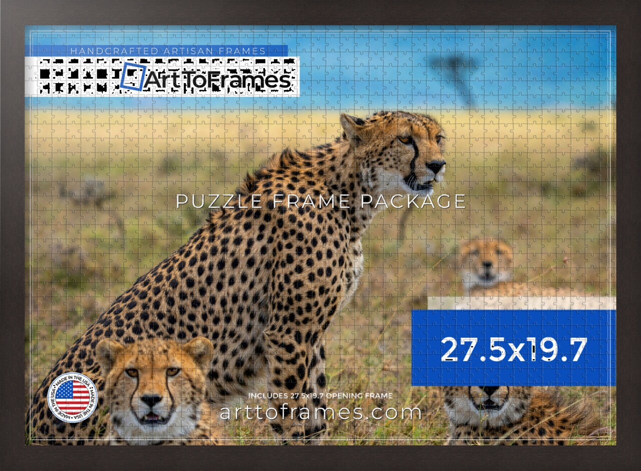 ArtToFrames 27.5x19.7 INCH / 70x50 CM Puzzle Frame for 1000 piece Puzzles.This 1.25 Inch Custom MDF Frame for Puzzles Comes with Economy Acrylic, Available in Multiple Colors